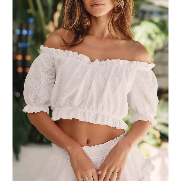 PEIXOTO QUINN CROP-AURORA TOP Cropped Blouse XS - Picture 1 of 6